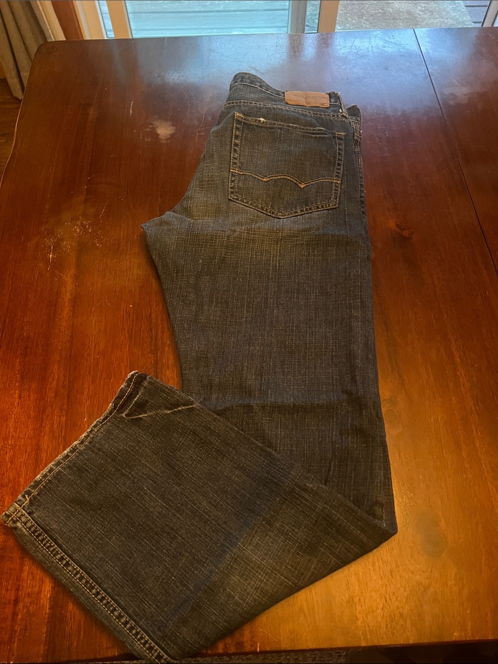 American Eagle Outfitters Men's Dark Blue Straight Jeans